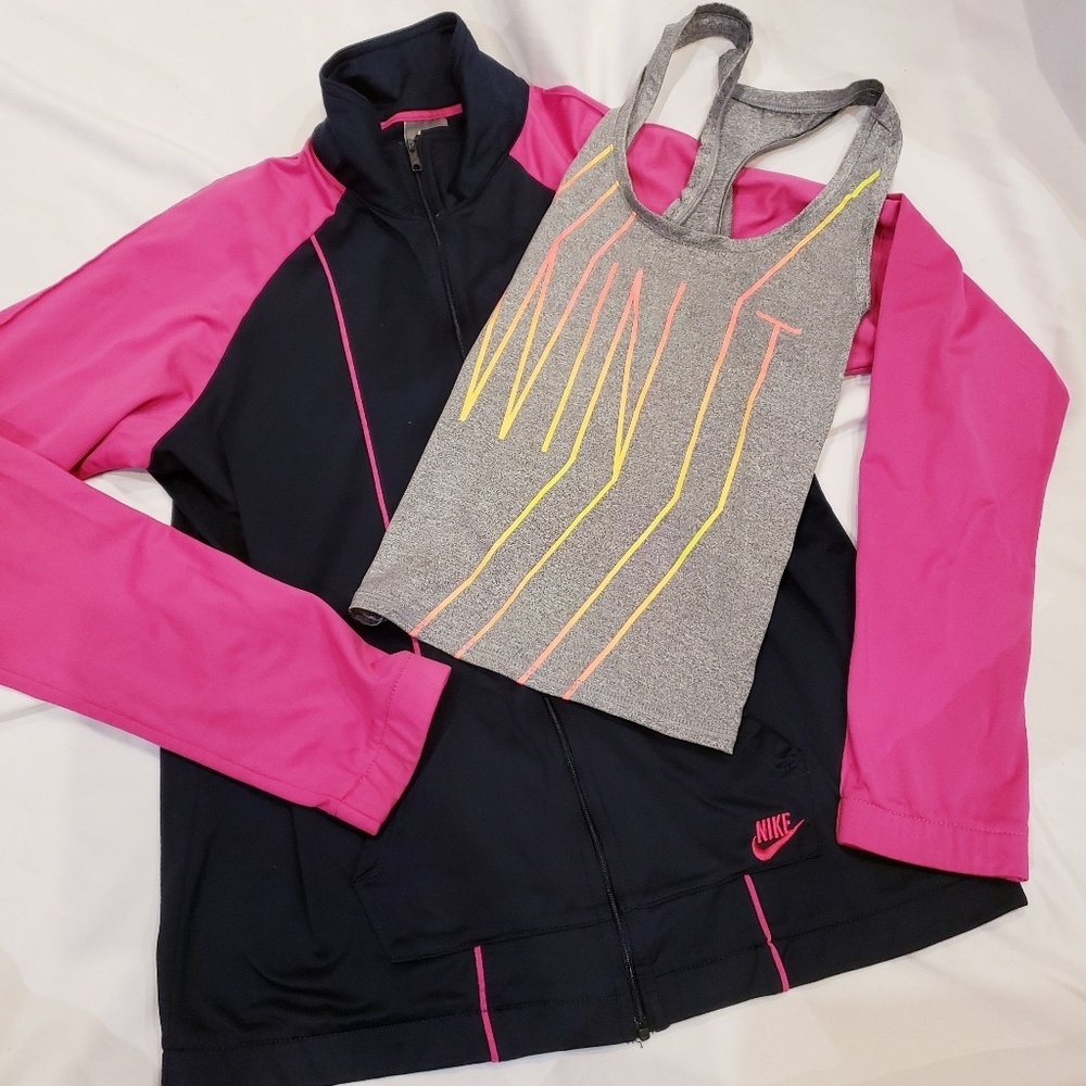 Nike Lightweight Track Jacket and Tank Size Small